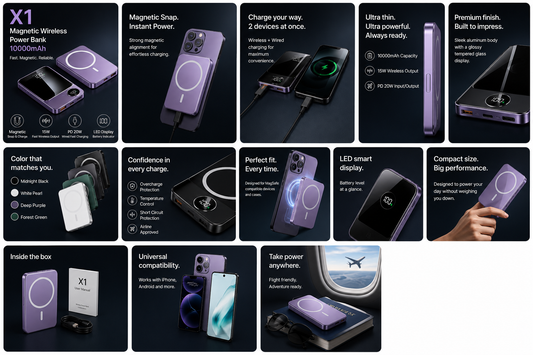 Ultra-thin Magnetic Wireless Power Bank